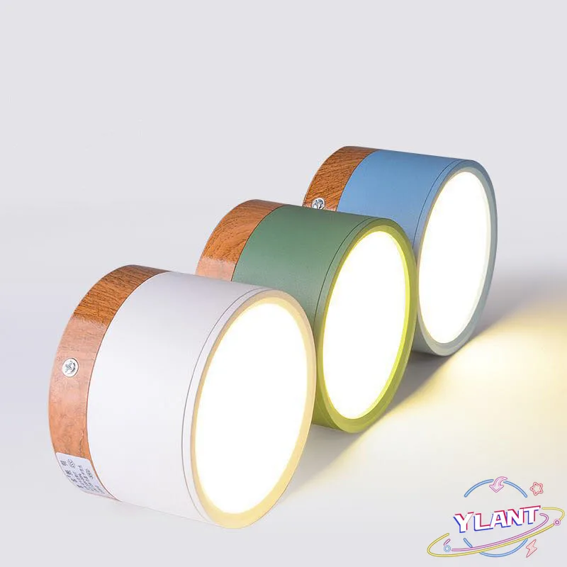 

LED Downlight dimmable 5W 7W 9W12W15W Nordic wood modern Led surface mounted ceiling light spotlight interior decoration light