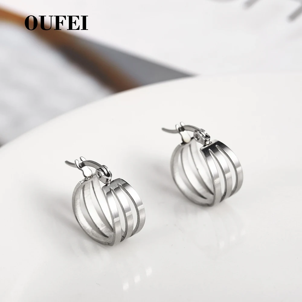 OUFEI висячие серьги из нержавеющей стали для женщин 2019 новые оригинальные