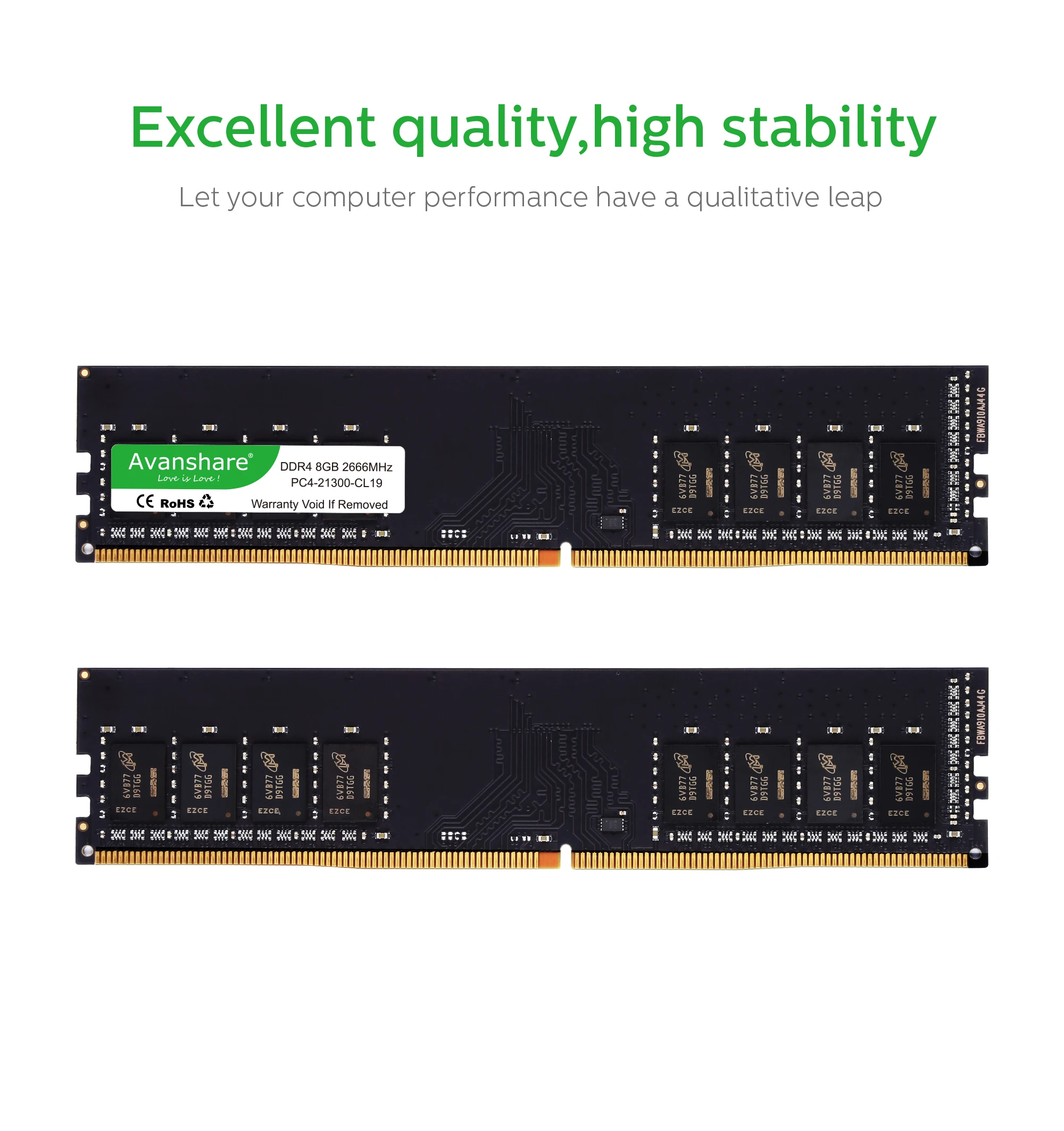 Оперативная память Avanshare ddr4, 8 ГБ, 4 ГБ, 16 ГБ, 2133 МГц, 2400 МГц, 2666 МГц, Память DIMM для рабочего стола, поддержка материнской платы ddr4