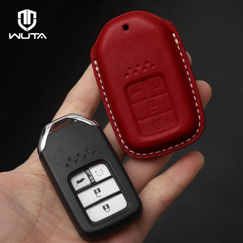 

WUTA Original Handmade DIY Car Key Covers for Honda Toyota Volkswagen Infiniti Vegetable Tanned Leather Semi-finished Key Purse