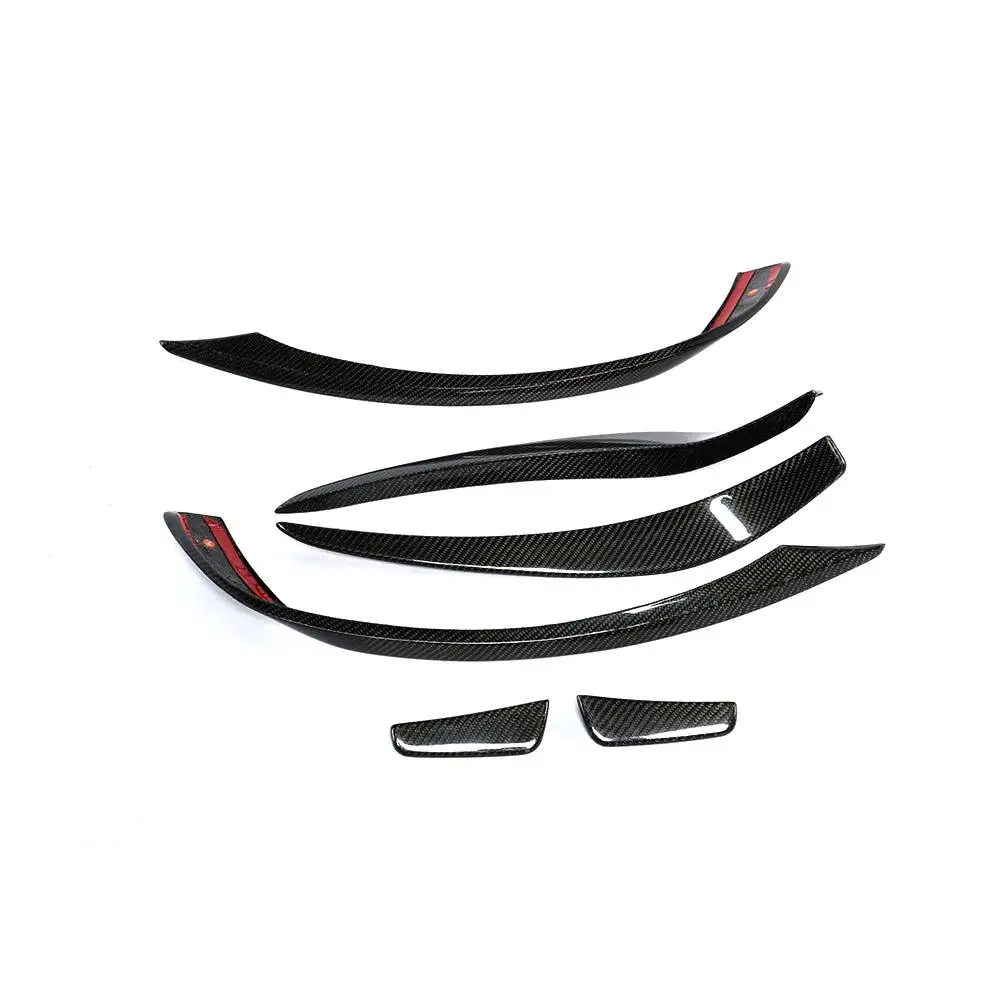6PCS Style 1 Класс автомобиля передний бампер сплиттер Canards Fin для Mercedes-Benz A180 A200 A250 A45 AMG 2013- Автомобильные противотуманные лампы Планки - Цвет: 6PCS Style 1
