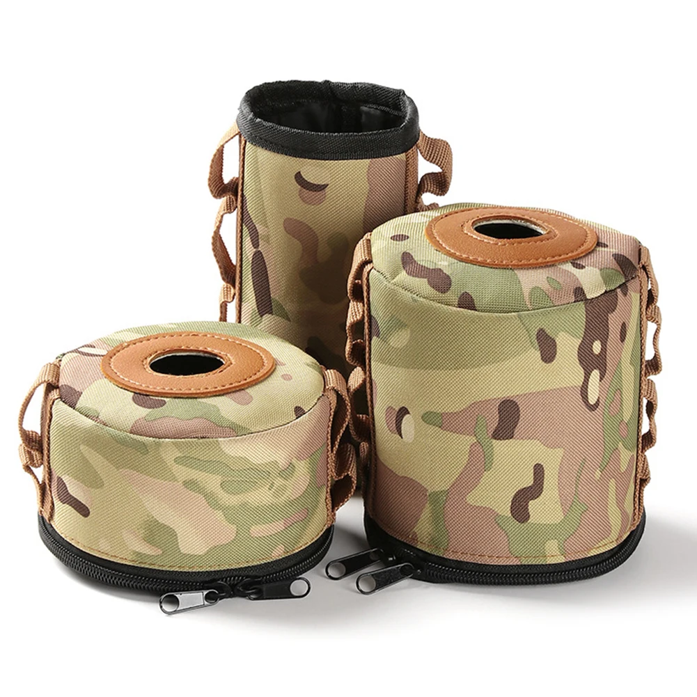 

Camping Gas Tank Protect Cover Ultralight Camouflage Protective Case for Air Bottle Stove Anti-Fall Gasoline Canister Shell Case