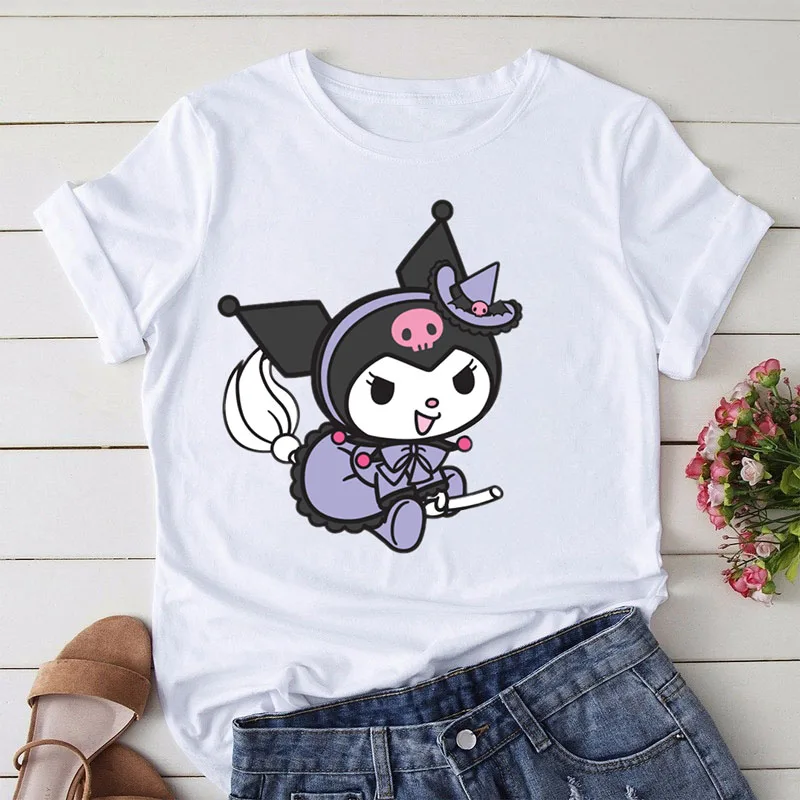 

Summer Kawaii Cartoon Rabbit Animal Print Women Short Sleeve Casual T-shirt Girls Harajuku Style Fashion Tshirts