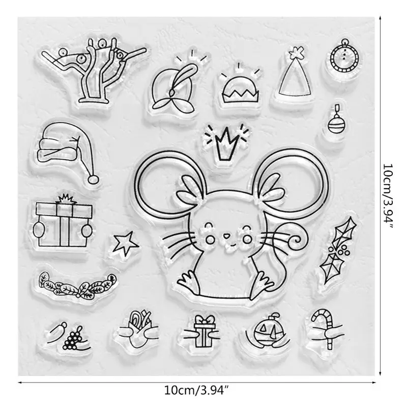 

Cute Rat Silicone Clear Seal Stamp DIY Scrapbooking Embossing Photo Album Decorative Paper Card Craft Art Handmade Gift