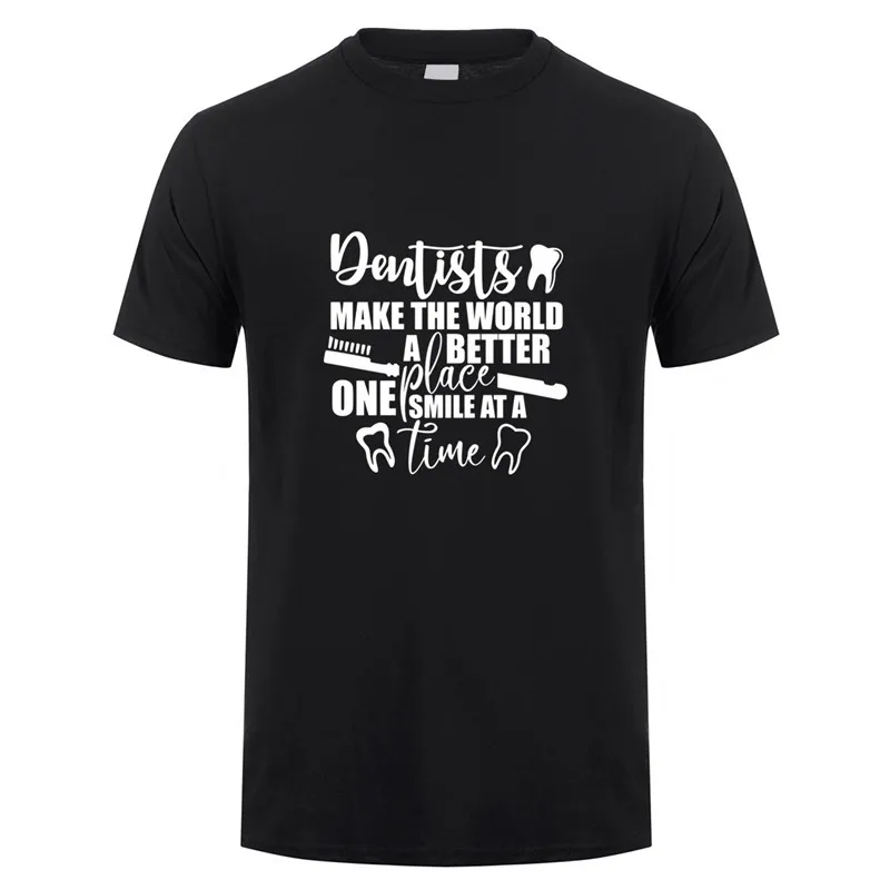 Стоматолог делают мир лучше футболки мужские модные летние детские костюмы с