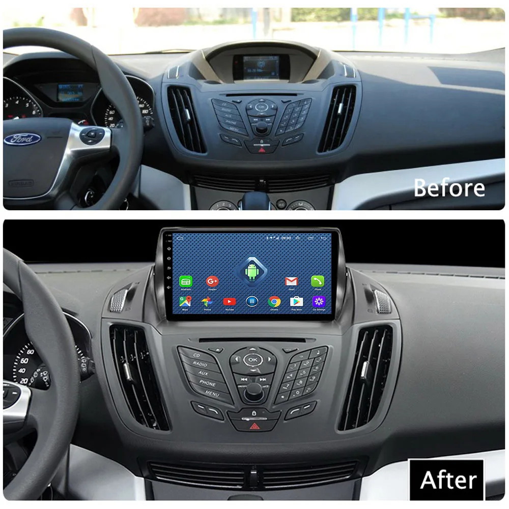 Автомобильное радио android 4g 2G + 32G Sim для Ford kuga escape C max 2013 2014 2015 2016 2017 авто усилитель