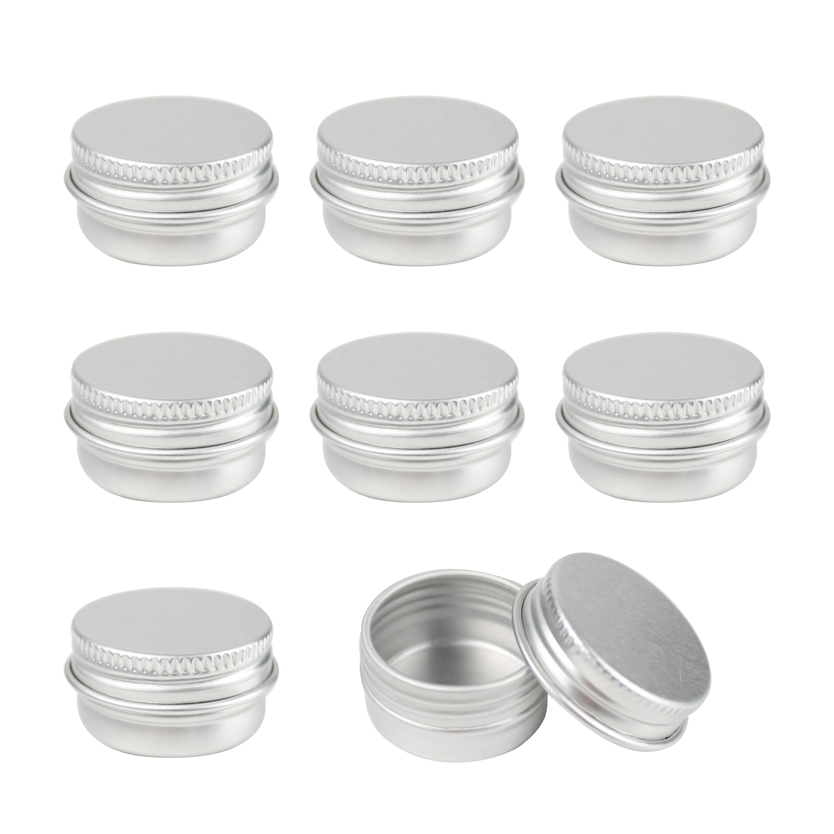 10Pcs Cosmetic Container Refillable Bottles 5g Aluminum Tin Jars Lip Balm With Screw Lid Containers For Cream | Красота и здоровье