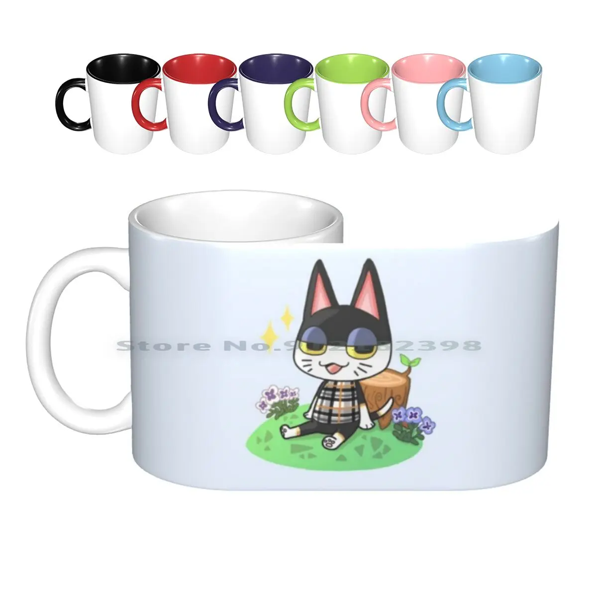 

Пучковые керамические кружки, кофейные чашки, кружка для молока, чая, кружка с животными, пучковые животные, новые листья, животные, новые го...