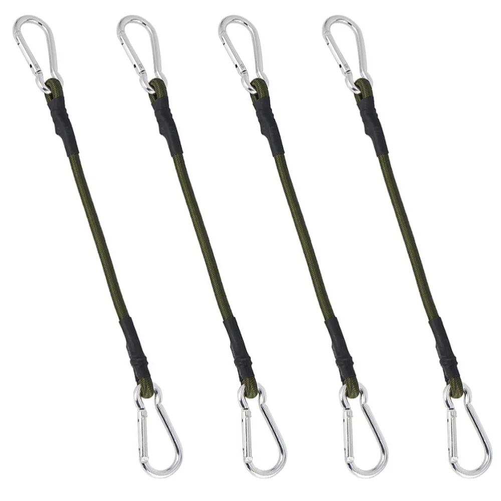 

4Pcs Bungee Cords with Hooks Outdoor Elastic Clothesline Luggage Binding Strap