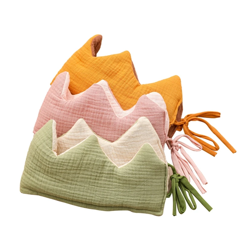 

Crown Baby Hat Party Photography Props Decorations Newborn Hair Accessories Pure Cotton Birthday Party Autumn Winter Crown Hat