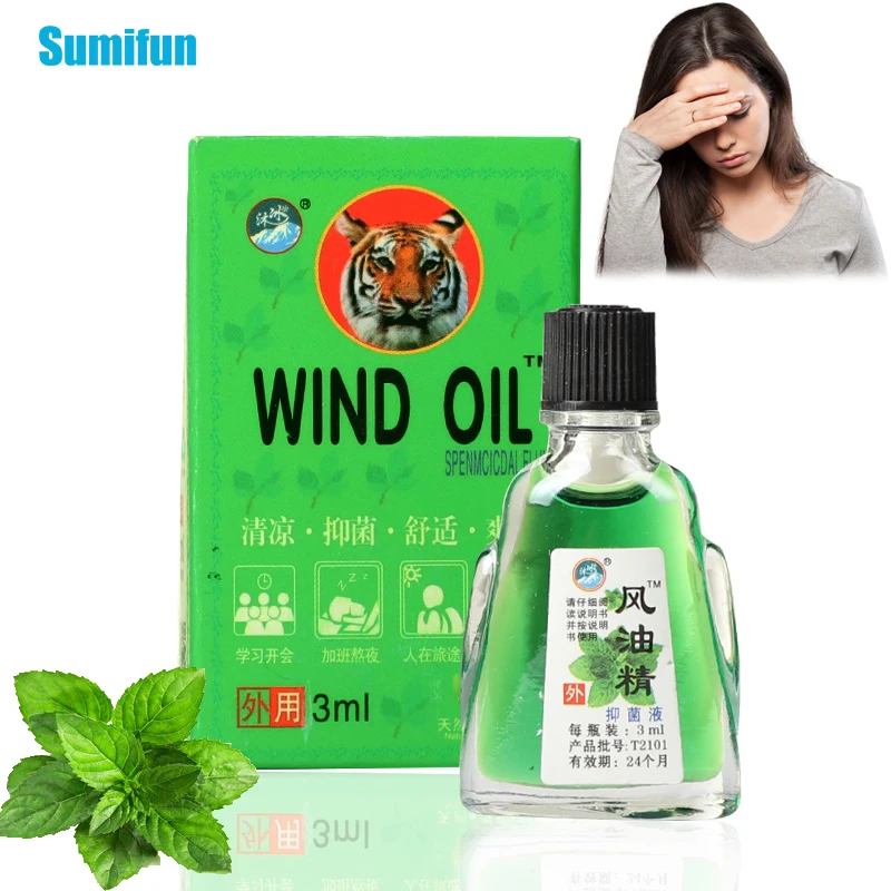 

1Pcs Chinese Herbal Mint Extract Tiger Balm Cooling Oil Refreshing Relief Drowsiness Headache Motion Sickness Mosquito Bites