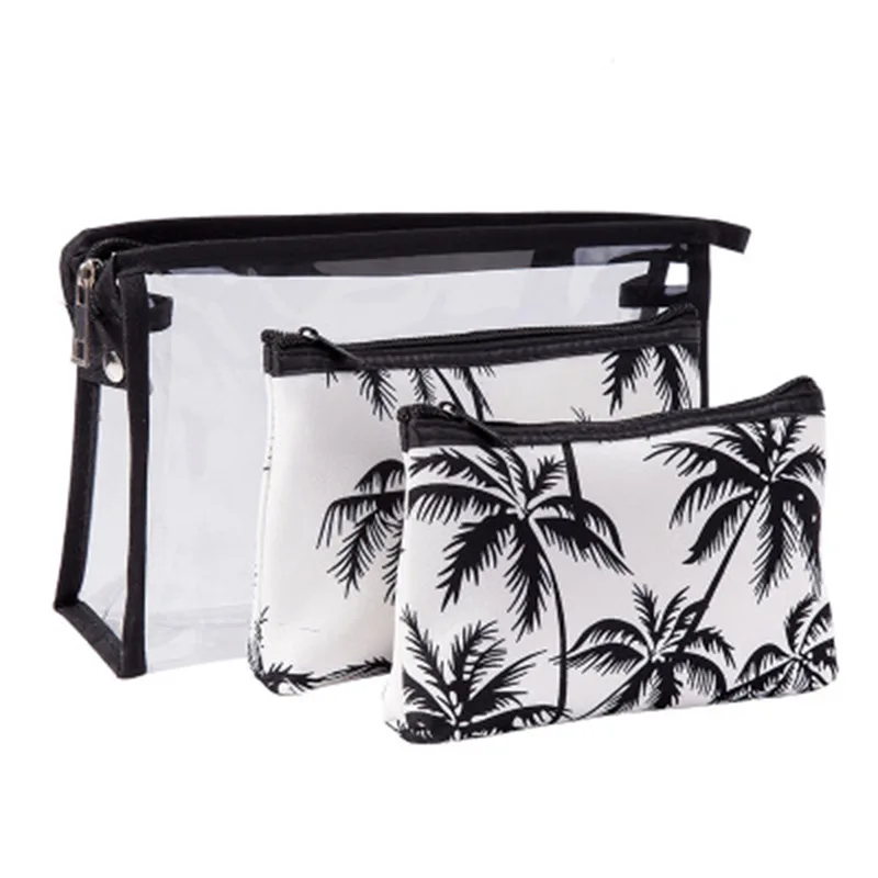 3 шт./компл. модная дамская косметичка Повседневная сумка для макияжа с принтом