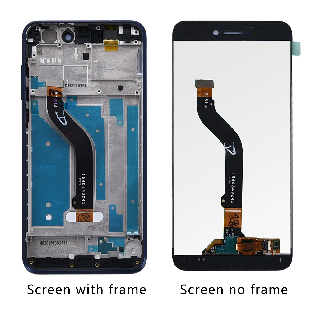Huawei Honor 8 Lite ЖК-дисплей кодирующий преобразователь сенсорного экрана в сборе для huawei Honor 8 Lite ЖК-дисплей с рамкой PRA TL10 LX1 LX3 экран