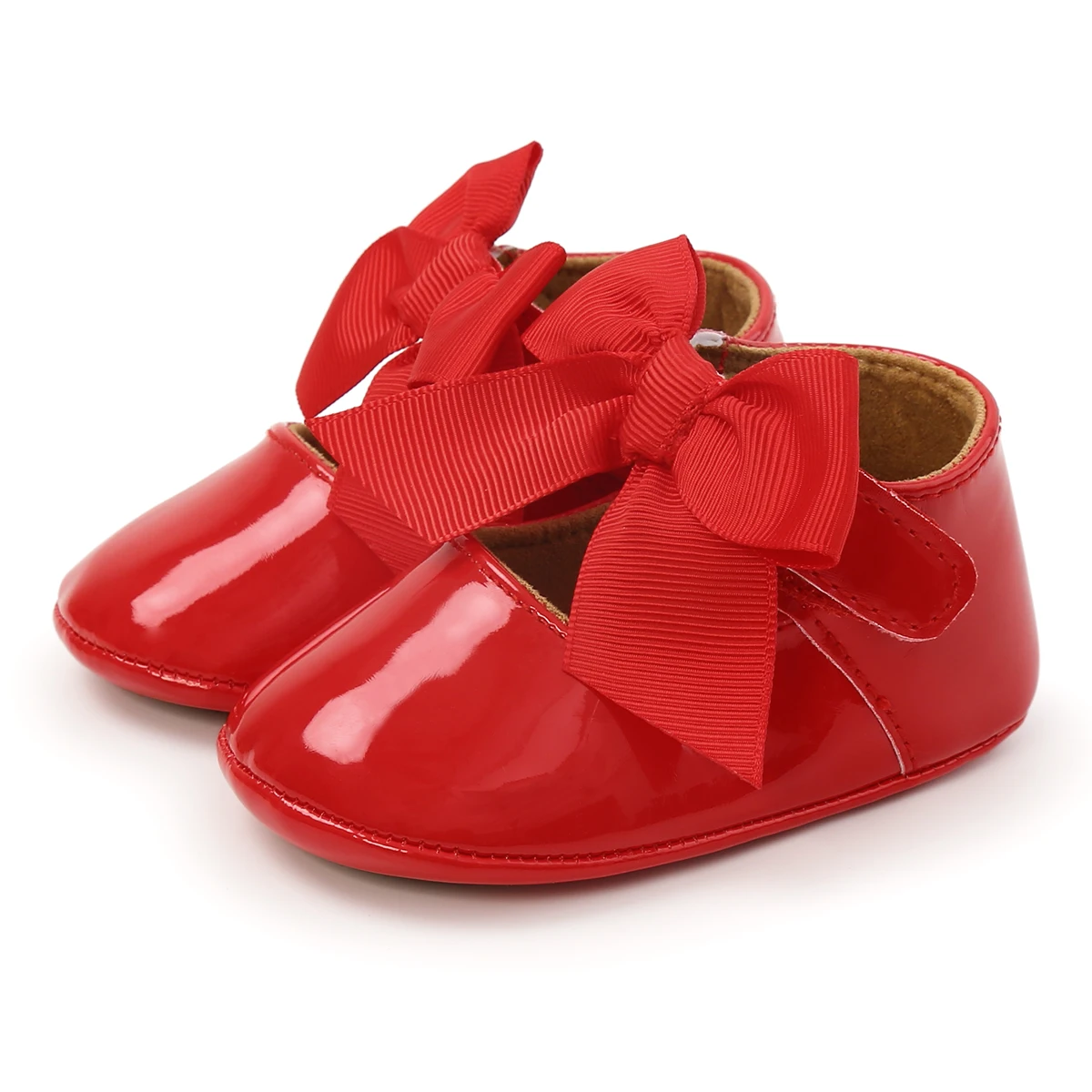 Citgeett Baby Girl Shoes Soft Sole Princess Flats with Cute Bow Non-Slip Infant Crib |