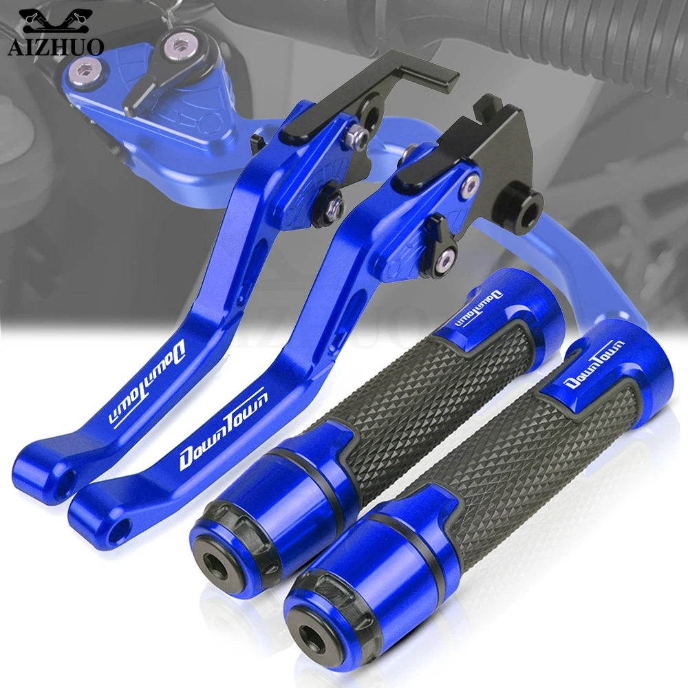 

KYMCO Adjustable Brakes Clutch Levers Motorcycle Handlebar Grips FOR KYMCO DOWNTOWN 125/200/300/350 ALLYEARE CNC Aluminum LOGO