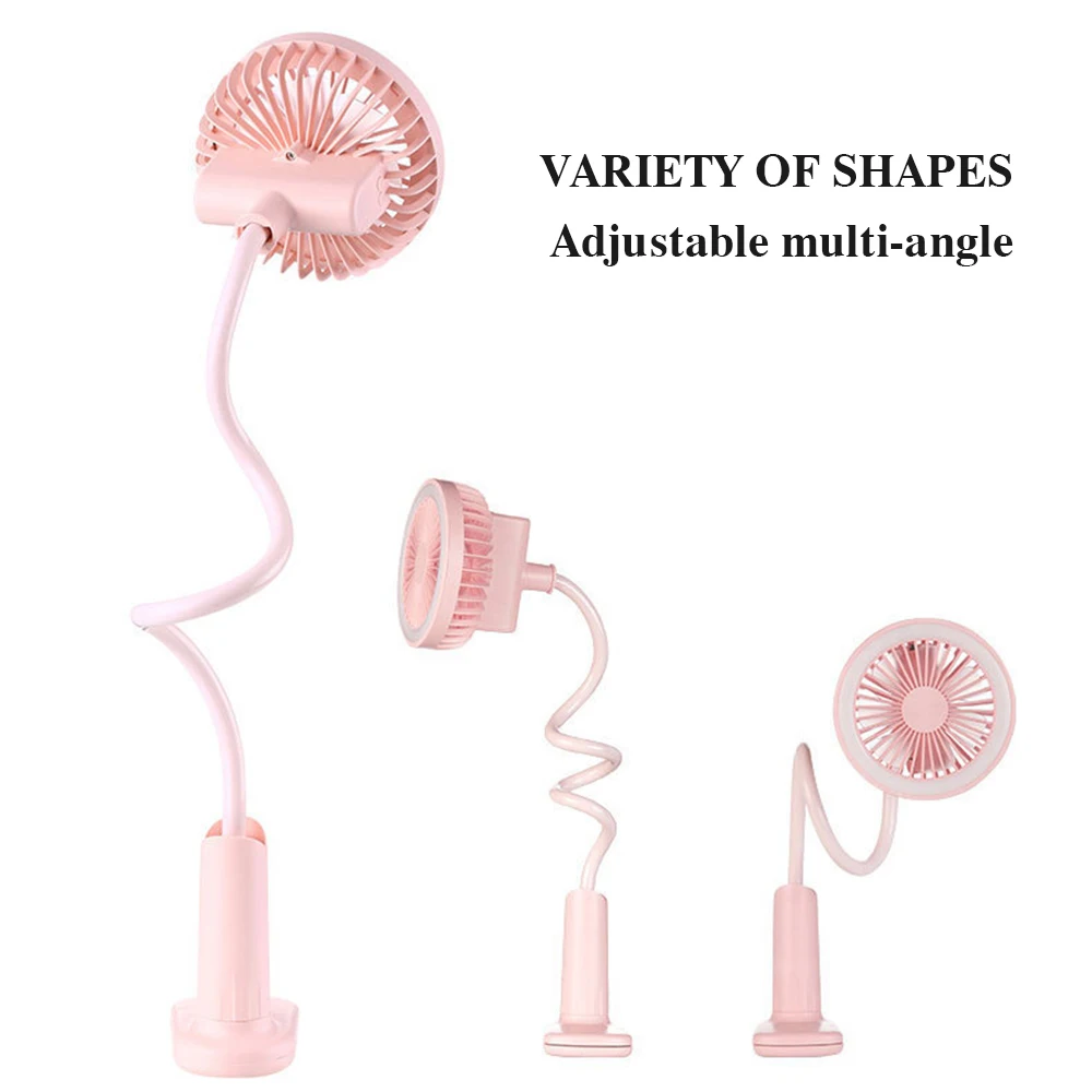 2020 перезаряжаемый на 360 градусов портативный мини-вентилятор со светодиодным