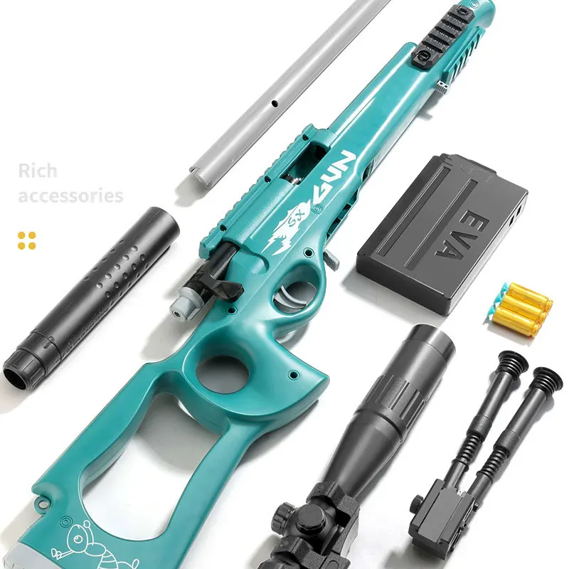 Снайперская Пуля для бросания в виде ракушки мягкая пуля AWM M24 ручной игрушечный