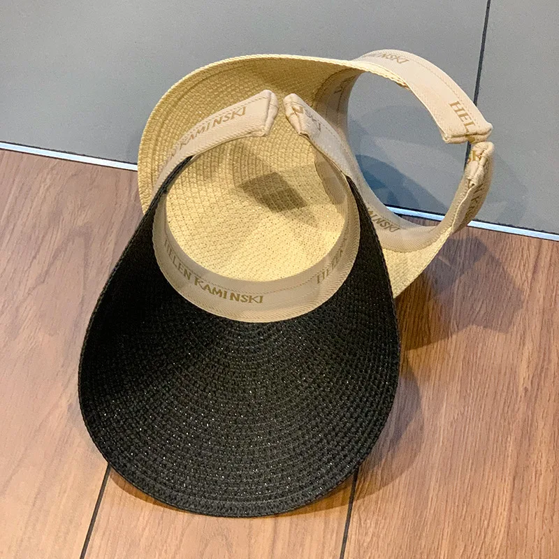 Шляпа женская Соломенная с широкими полями Пляжная Панама застежкой дышащая