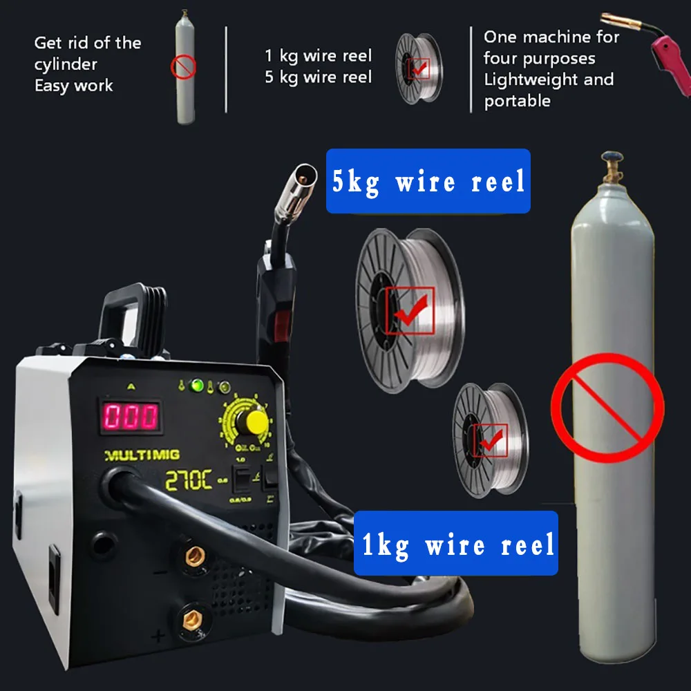 270A MMA + TIG MIG (газ/газ) сварочный аппарат 4 в 1 полуавтоматический бтиз инвертор