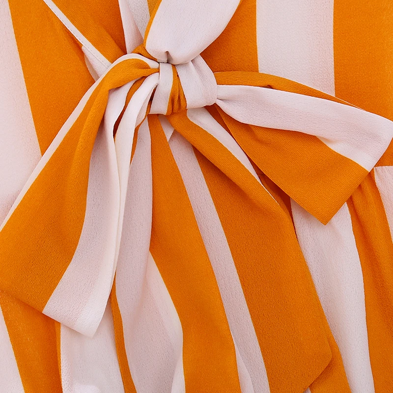 Новинка 2019 года модное одинаковое платье в полоску желтого цвета для всей семьи