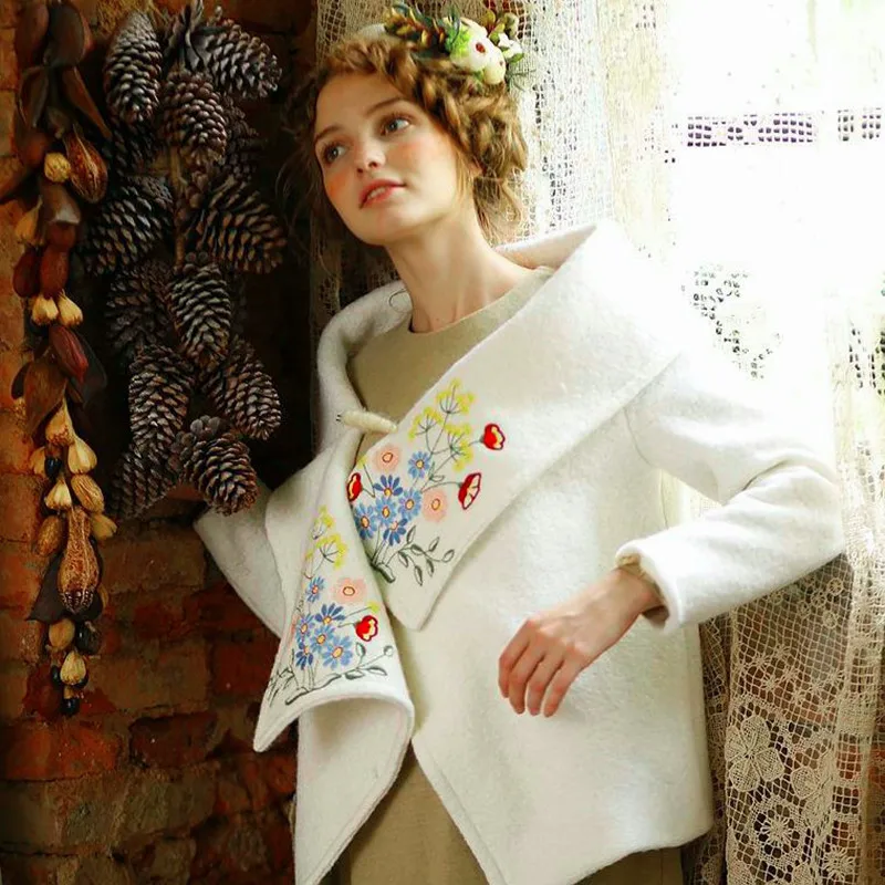 Женская твидовая Асимметричная куртка оригинального дизайна короткая шерстяная