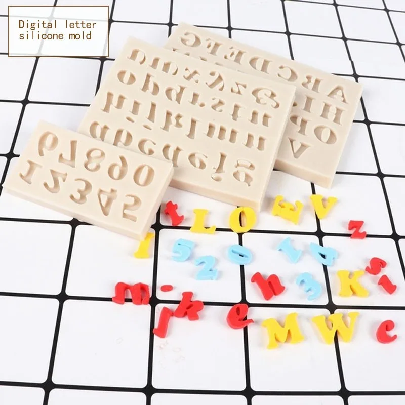 Цифры формы силиконовая форма буквы 3D Fondant (сахарная) формочка для торта