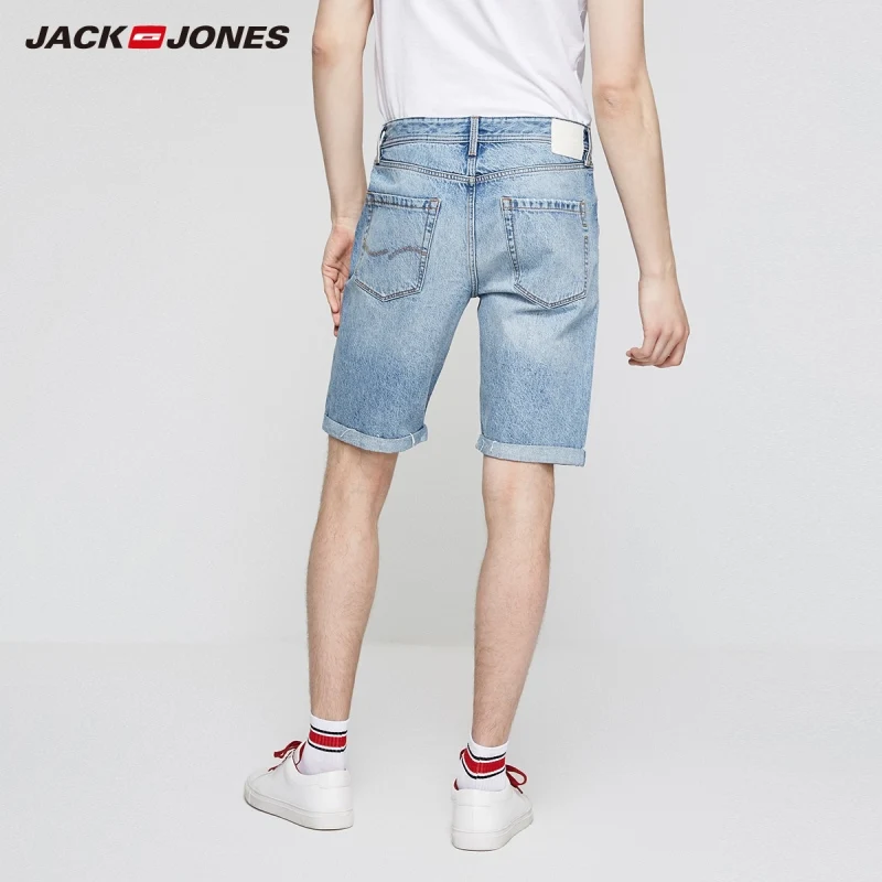 Мужские джинсовые шорты JackJones зауженные из 100% хлопка с эффектом потертости 219243517 |