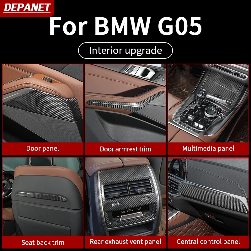 

carbon fiber trim for BMW G05 X5 series 2018-2021 dashboard door console panel interioraccessories