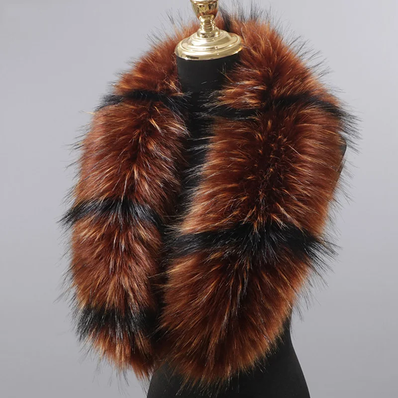 Зимний воротник из искусственного меха женский мех искусственная шаль пуховой