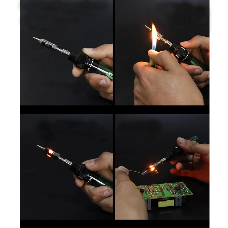 

Cordless Butane Gas Soldering Iron Kit Temperature Adjustable Welding Torches Tool Butane Soldering Iron