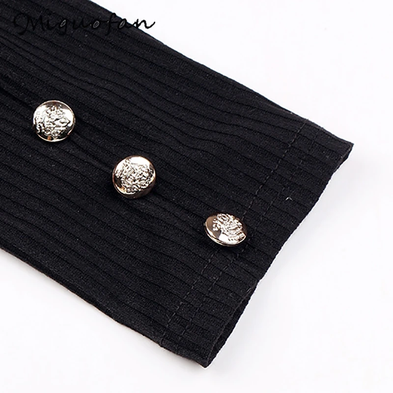 Miguofan solid sweater button women knitted pullovers turtleneck long sleeve sweaters vintage jumpers female pull tops | Женская одежда