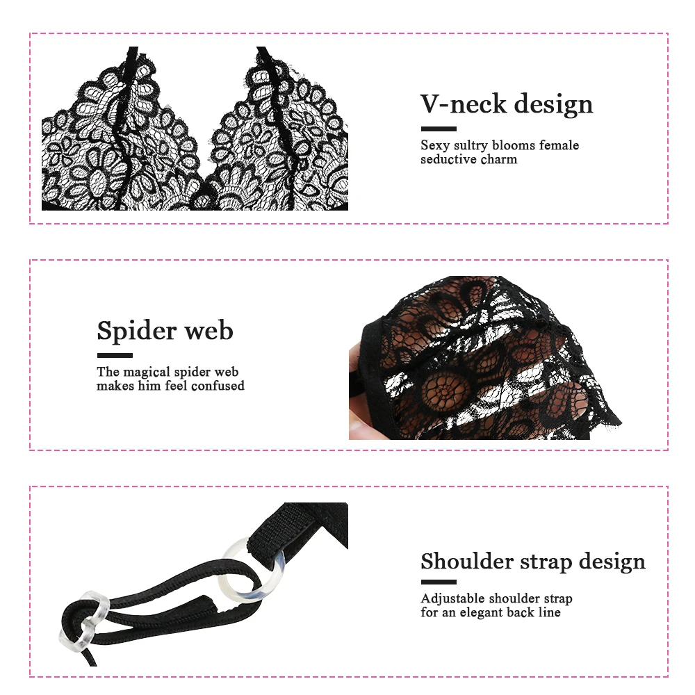 Женское кружевное нижнее белье комплект нижнего белья пуш-ап эротическое без