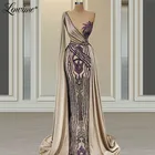 Женское вечернее платье-Русалка Lowime, с бисером, ручной работы, 2021