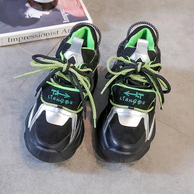 

New 2020 Casual Women Shoes Height Increasing 8CM Ladies Shoes Mesh Breathable Platform Shoes Wedge Female Shoes Sneakers