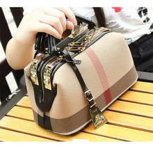 Women Wallets Vintage Handbags Fashion Brand New Plaid Print Canvas Shoulder Bags Ladies Messenger Hot Sale Holders