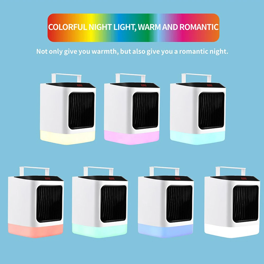 Портативный Настольный обогреватель 2 в 1 с цифровым дисплеем 1000 Вт|Системы HVAC и