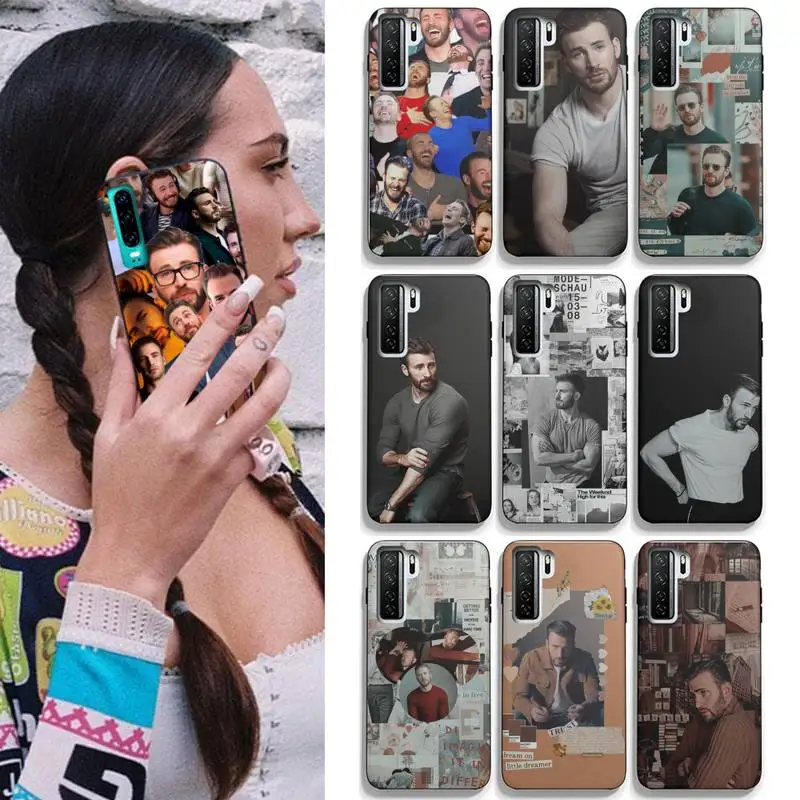 Chris Evans Phone Case For Huawei Honor 8X 9 Lite View 10 Life 10i 20i For Mate 20 30 Lite 40 Pro Black Cover