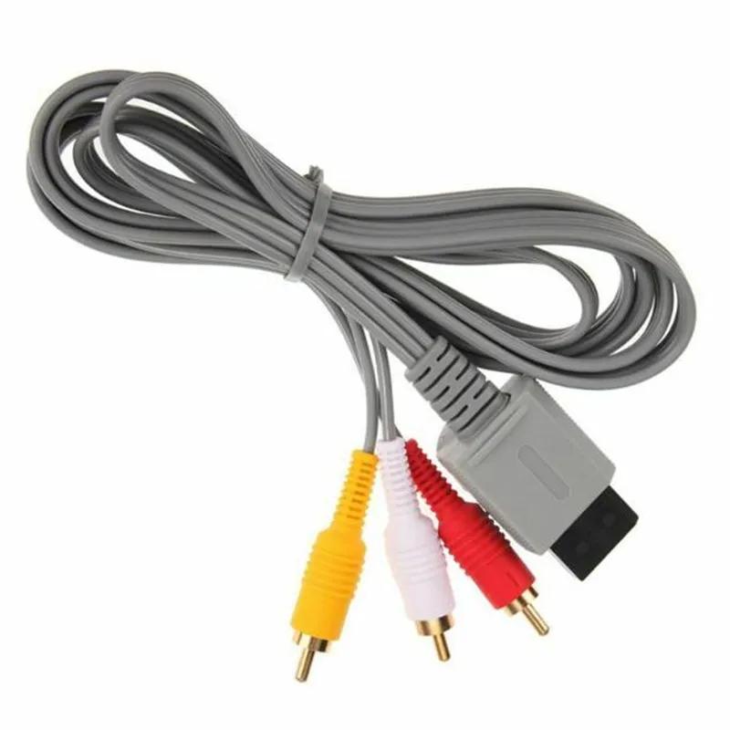 100 шт. 1 8 м Аудио Видео AV композитный 3 RCA кабель для самой резкой видео консоли Nintendo
