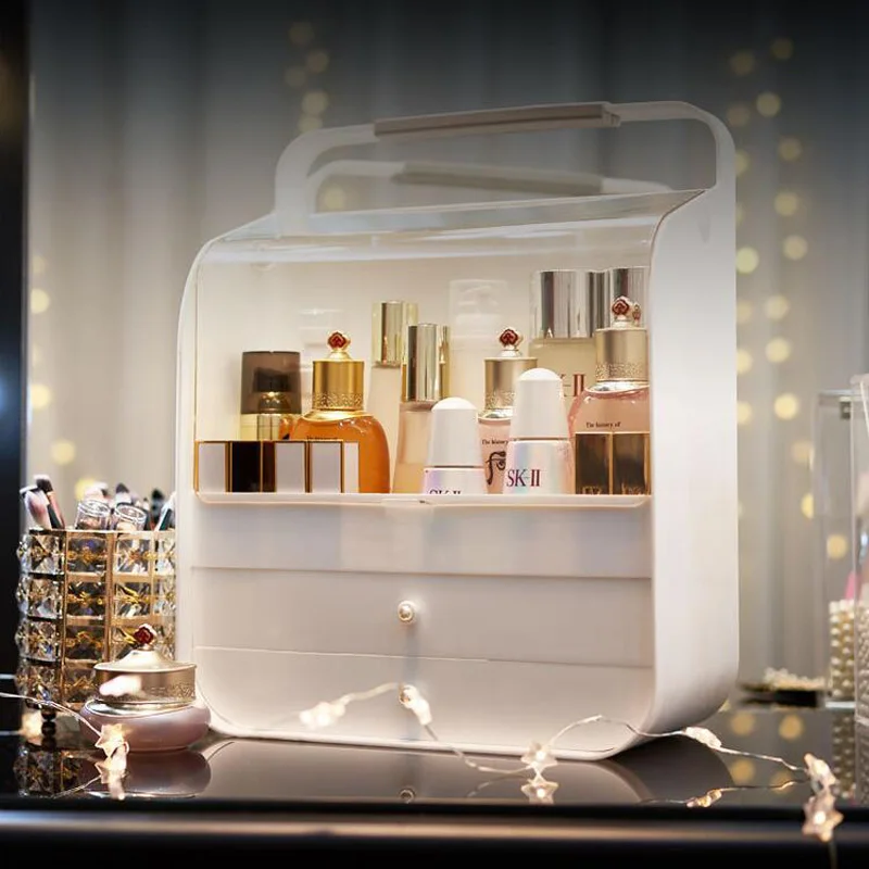 Ящик для хранения косметики пыленепроницаемый ящик ухода за кожей коробка