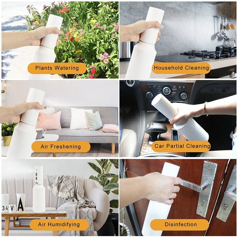 

ABS Automatic Water Sprayer Bottle USB Rechargeable Electric Sprayer Battery Power Mist Sprayer Handheld Spritzer Home Garden