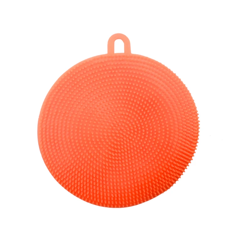 1pcs Orange Волшебные чистящие щетки, мягкая силиконовая миска для посуды, кастрюля, чистящие губки, чистящие подушечки, инструмент для уборки пищи, кухонные аксессуары - Цвет: 1pcs Orange