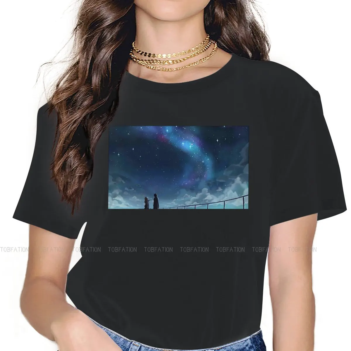 

Your lie in April Japanese Anime Arima Kousei TShirt for Woman Girl Tu mentira en la galaxia Soft Tee T Shirt Design Fluffy