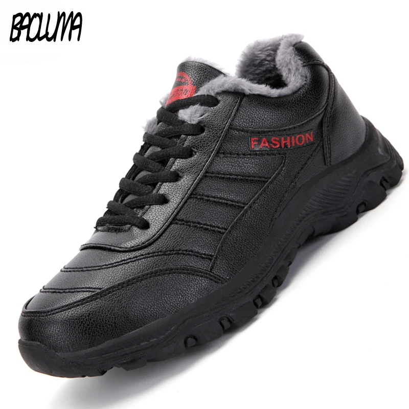 Мужские зимние ботинки теплые унисекс из толстого плюша износостойкая женская
