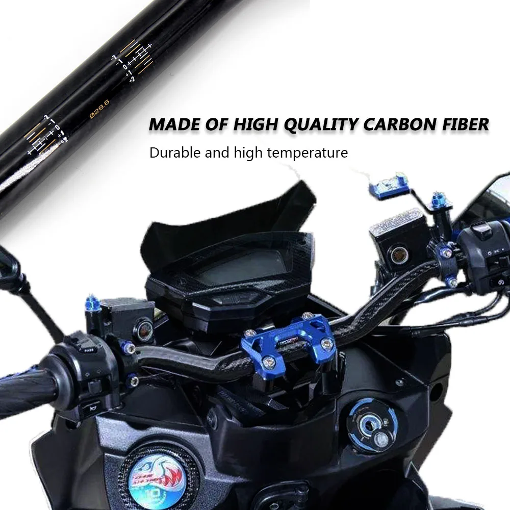 Углеродное волокно жир бар ручки трубы 22 мм/28 мм тяга руль для Suzuki Honda CR125R CR250R CRF