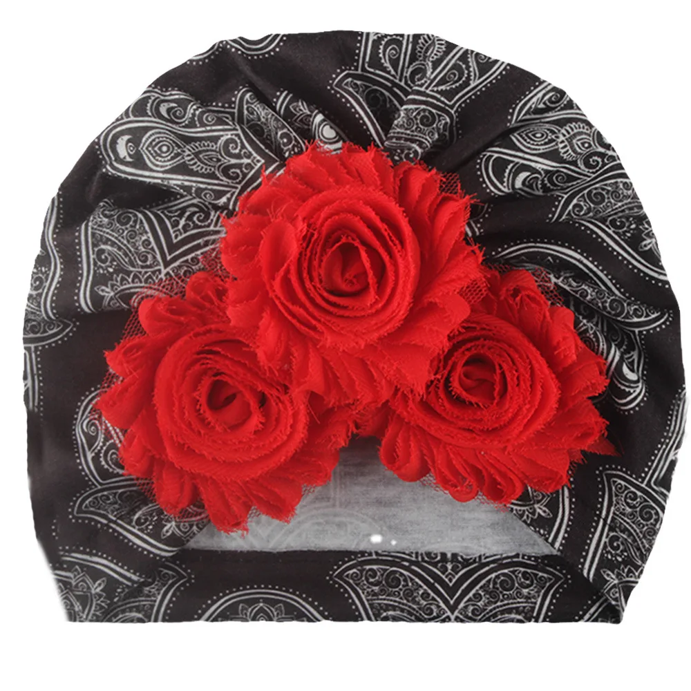 2020 детская шапочка для девочек с цветочным принтом весна-лето шапка маленьких