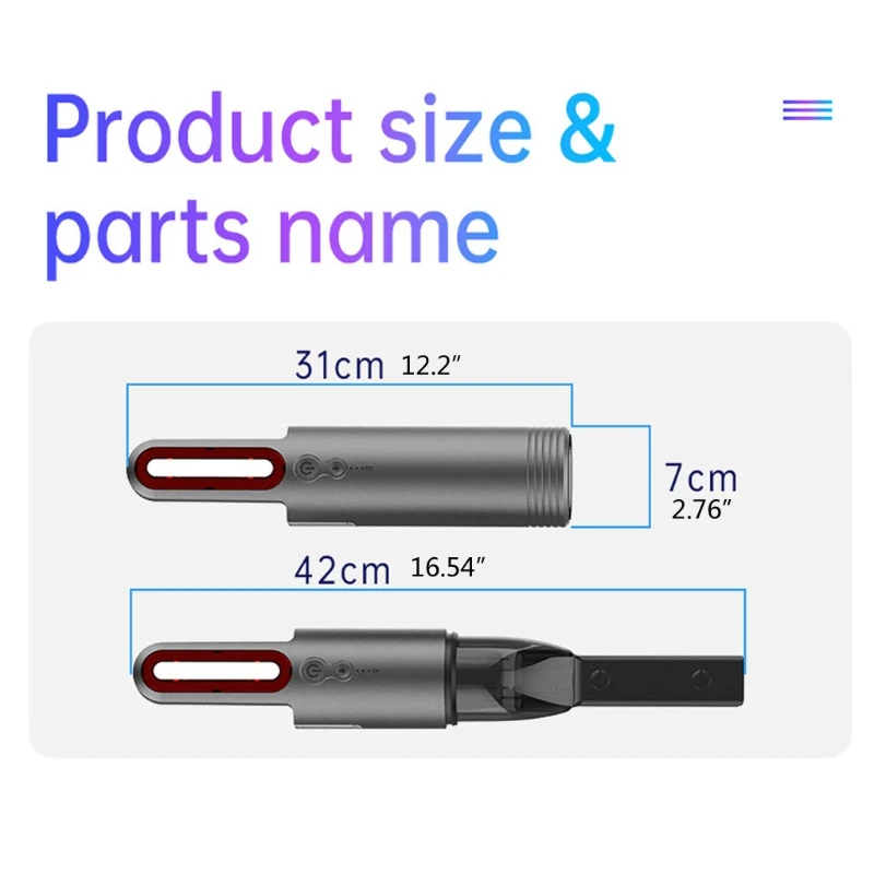 

Wireless Portable Car Vacuum Cleaner High Power 6000Pa Suction for Detailing and Cleaning Car Interior, For Home/Car Cleaning