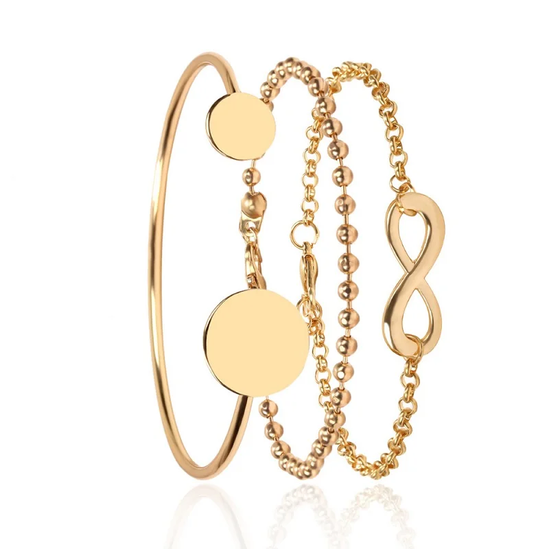 Find Me брендовый модный винтажный 3 шт./компл. длинный браслет-цепочка многослойный