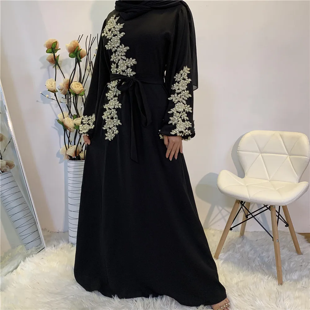 Eid Mubarak Abaya Дубай Турция мусульманская мода Женский хиджаб платье одежда кафтан