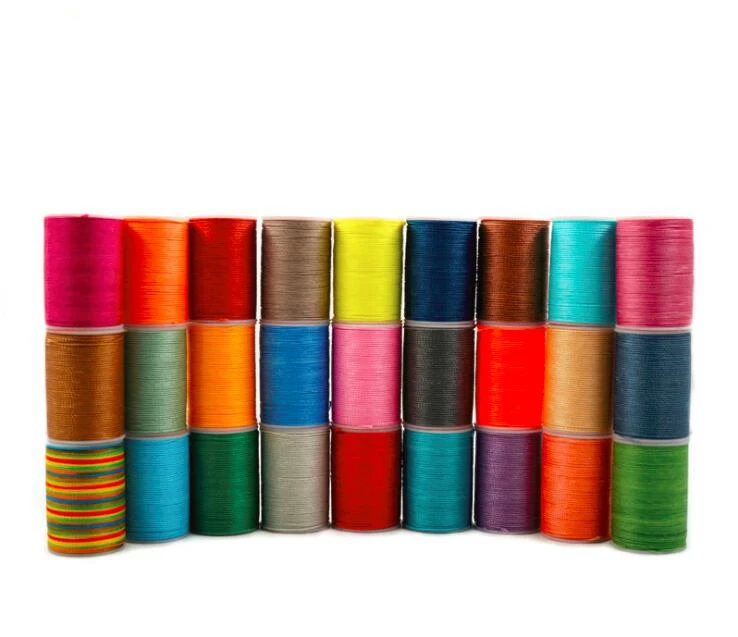 Хорошее качество 0 65 мм круглая Вощеная кожаная нить полиэстер вощеная 85 м Длина 49