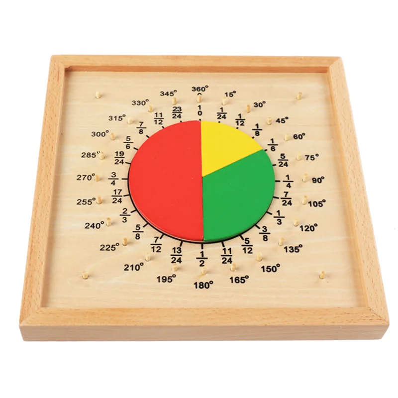 Материалы Монтессори математическая фракционная доска Обучающие деревянные